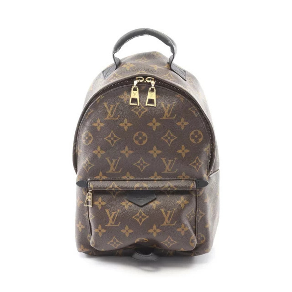 Louis Vuitton Palm Springs Backpack Canvas Leather Monogram Brown Black